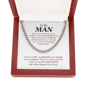 To My Man | You are My Life ❤️💕 | Jewelry | C30184T, C30184TG, lx-C30184, PB23-WOOD, PROD-1823362, PT-1772, USER-43062 | TageUnlimited