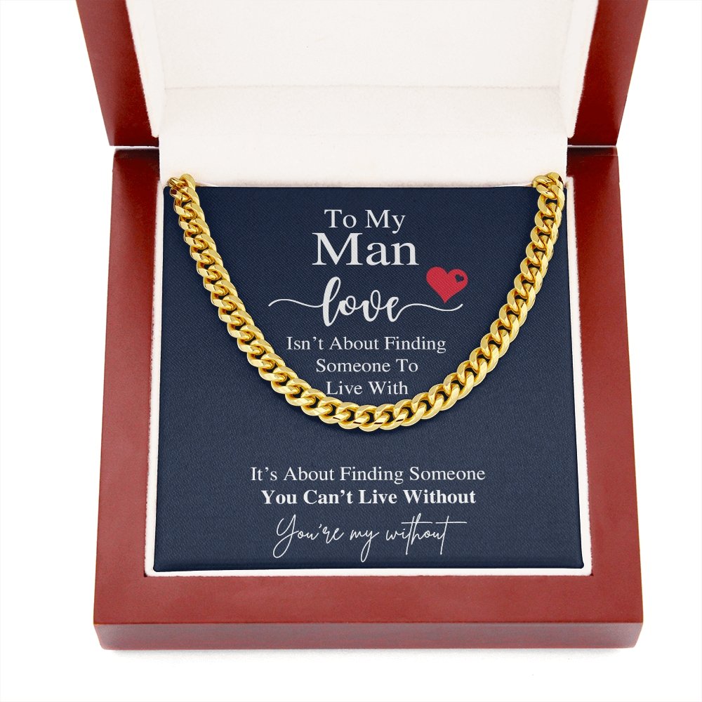 To My Man | You're My Without ❤️💝 | Jewelry | C30184T, C30184TG, lx-C30184, PB23-WOOD, PROD-1805684, PT-1772, USER-43062 | TageUnlimited