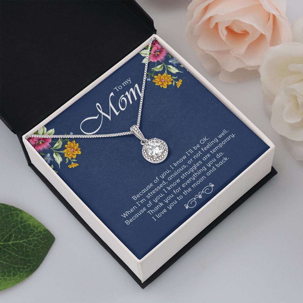 To My Mom | Because Of You | Jewelry | C30187TR, lx-C30187, PB23-WOOD, PROD-2001425, PT-2646, TNM-1, USER-43062 | TageUnlimited
