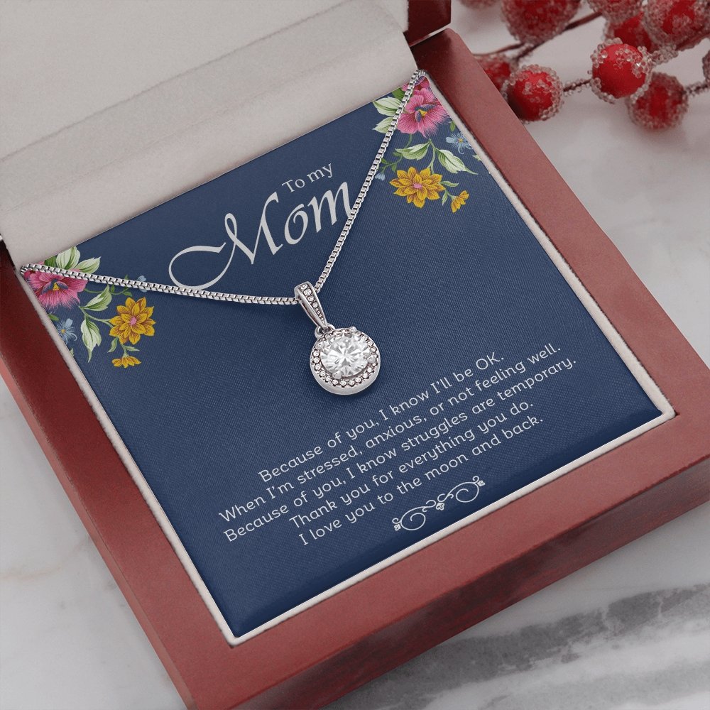 To My Mom | Because Of You | Jewelry | C30187TR, lx-C30187, PB23-WOOD, PROD-2001425, PT-2646, TNM-1, USER-43062 | TageUnlimited