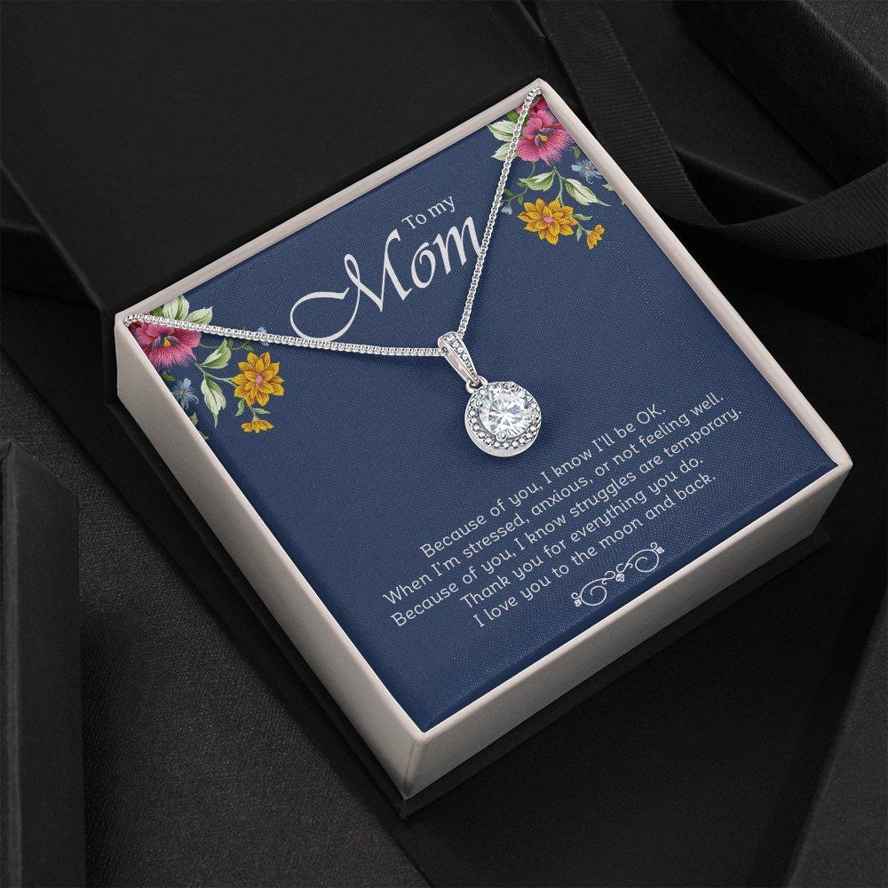 To My Mom | Because Of You | Jewelry | C30187TR, lx-C30187, PB23-WOOD, PROD-2001425, PT-2646, TNM-1, USER-43062 | TageUnlimited