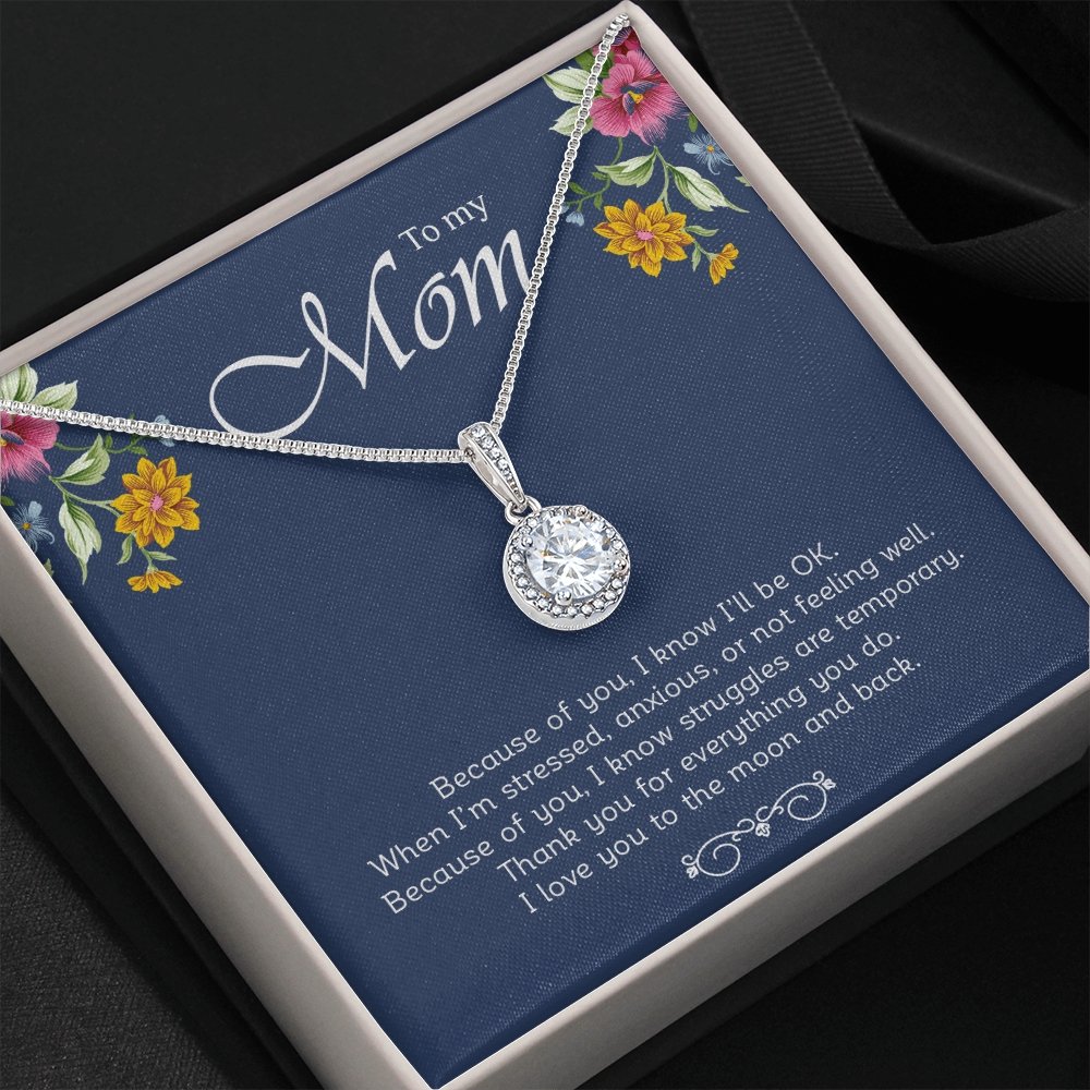 To My Mom | Because Of You | Jewelry | C30187TR, lx-C30187, PB23-WOOD, PROD-2001425, PT-2646, TNM-1, USER-43062 | TageUnlimited