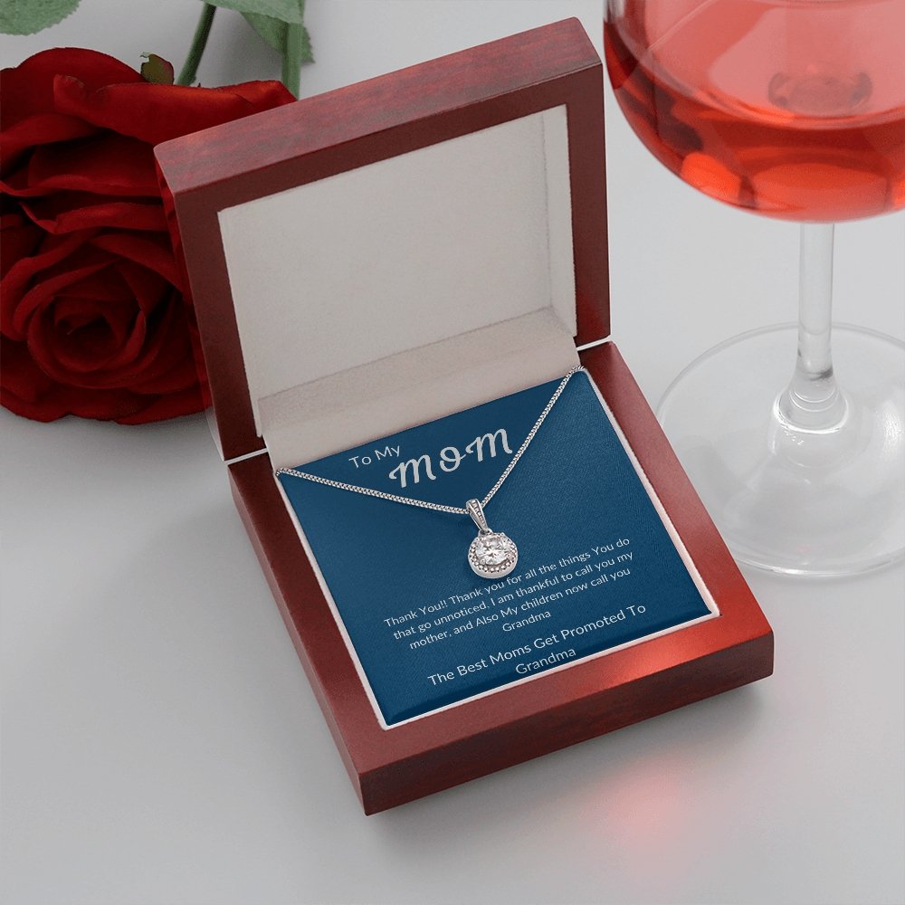 To My Mom | Best Moms Get Promoted | Jewelry | C30187TR, lx-C30187, PB23-WOOD, PROD-2010269, PT-2646, TNM-1, USER-43062 | TageUnlimited