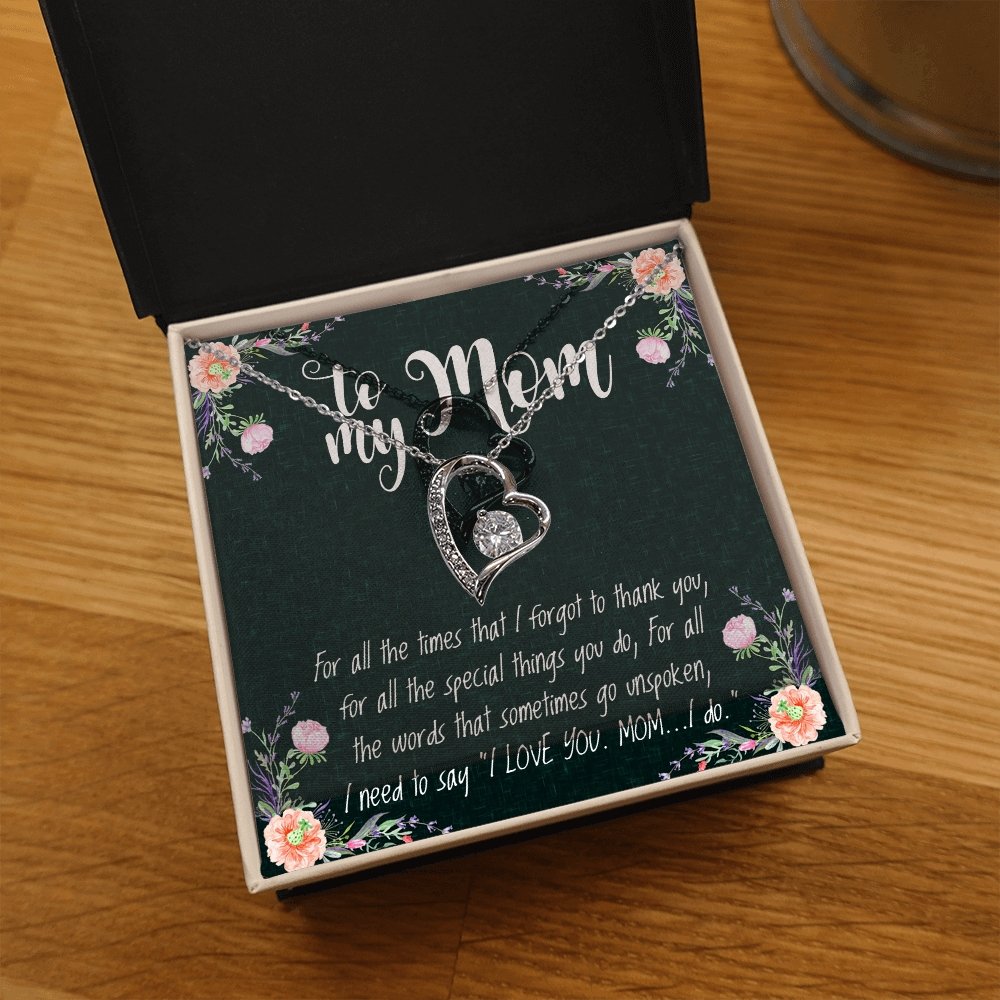 To My Mom | Forever Love Necklace 💓💓 | Jewelry | C30025TR, lx-C30025, PB23-WOOD, PROD-1582818, PT-1100, TNM-1, USER-43062, WARRANTY-UPSELL | TageUnlimited