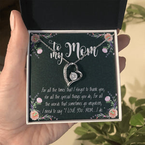 To My Mom | Forever Love Necklace 💓💓 | Jewelry | C30025TR, lx-C30025, PB23-WOOD, PROD-1582818, PT-1100, TNM-1, USER-43062, WARRANTY-UPSELL | TageUnlimited