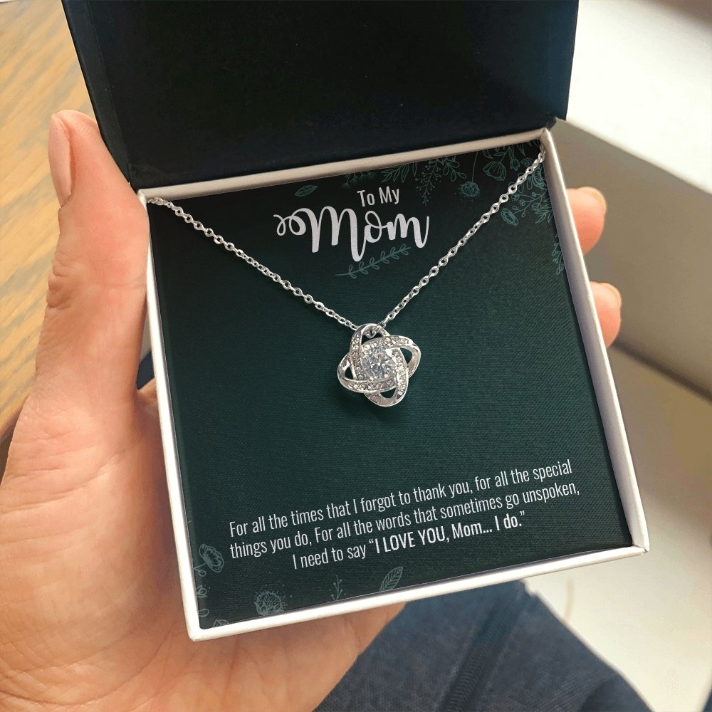 To My Mom | I Do Love You ❤️❤️❤️( Love Knot Necklace) | Jewelry | C30011TG, C30011TR, lx-C30011, PB23-WOOD, PROD-1879214, PT-922, TNM-1, USER-43062 | TageUnlimited