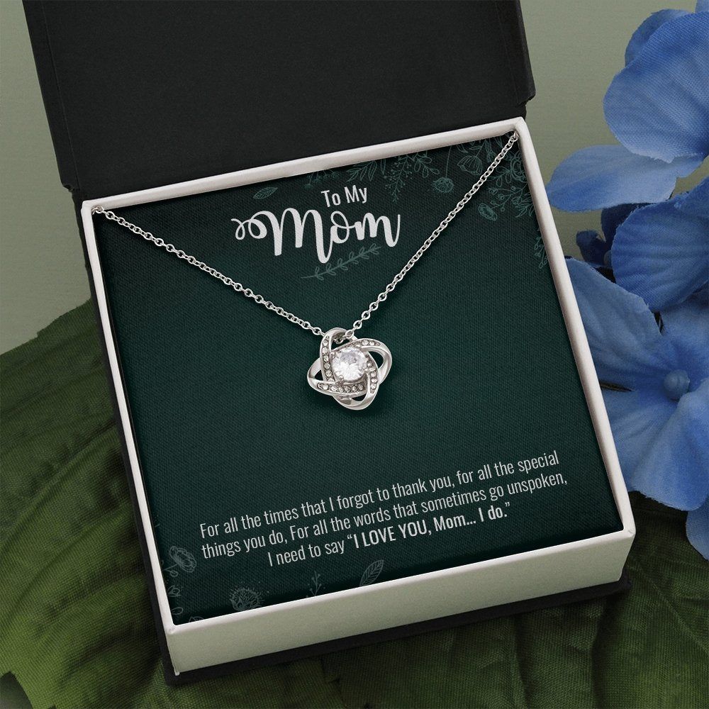 To My Mom | I Do Love You ❤️❤️❤️( Love Knot Necklace) | Jewelry | C30011TG, C30011TR, lx-C30011, PB23-WOOD, PROD-1879214, PT-922, TNM-1, USER-43062 | TageUnlimited