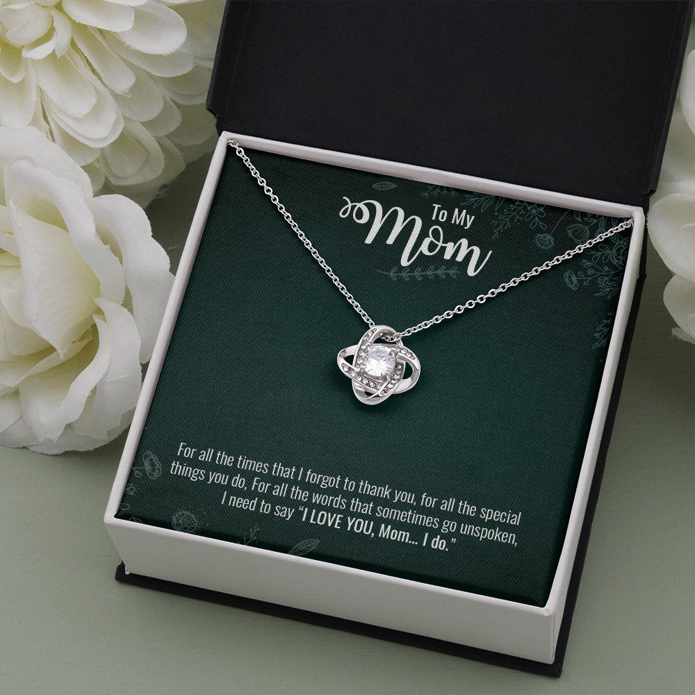 To My Mom | I Do Love You ❤️❤️❤️( Love Knot Necklace) | Jewelry | C30011TG, C30011TR, lx-C30011, PB23-WOOD, PROD-1879214, PT-922, TNM-1, USER-43062 | TageUnlimited