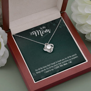 To My Mom | I Do Love You ❤️❤️❤️( Love Knot Necklace) | Jewelry | C30011TG, C30011TR, lx-C30011, PB23-WOOD, PROD-1879214, PT-922, TNM-1, USER-43062 | TageUnlimited