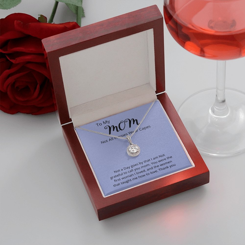 TO MY MOM | NOT ALL HEROES WEAR CAPES | Jewelry | C30187TR, lx-C30187, PB23-WOOD, PROD-2025601, PT-2646, TNM-1, USER-43062 | TageUnlimited