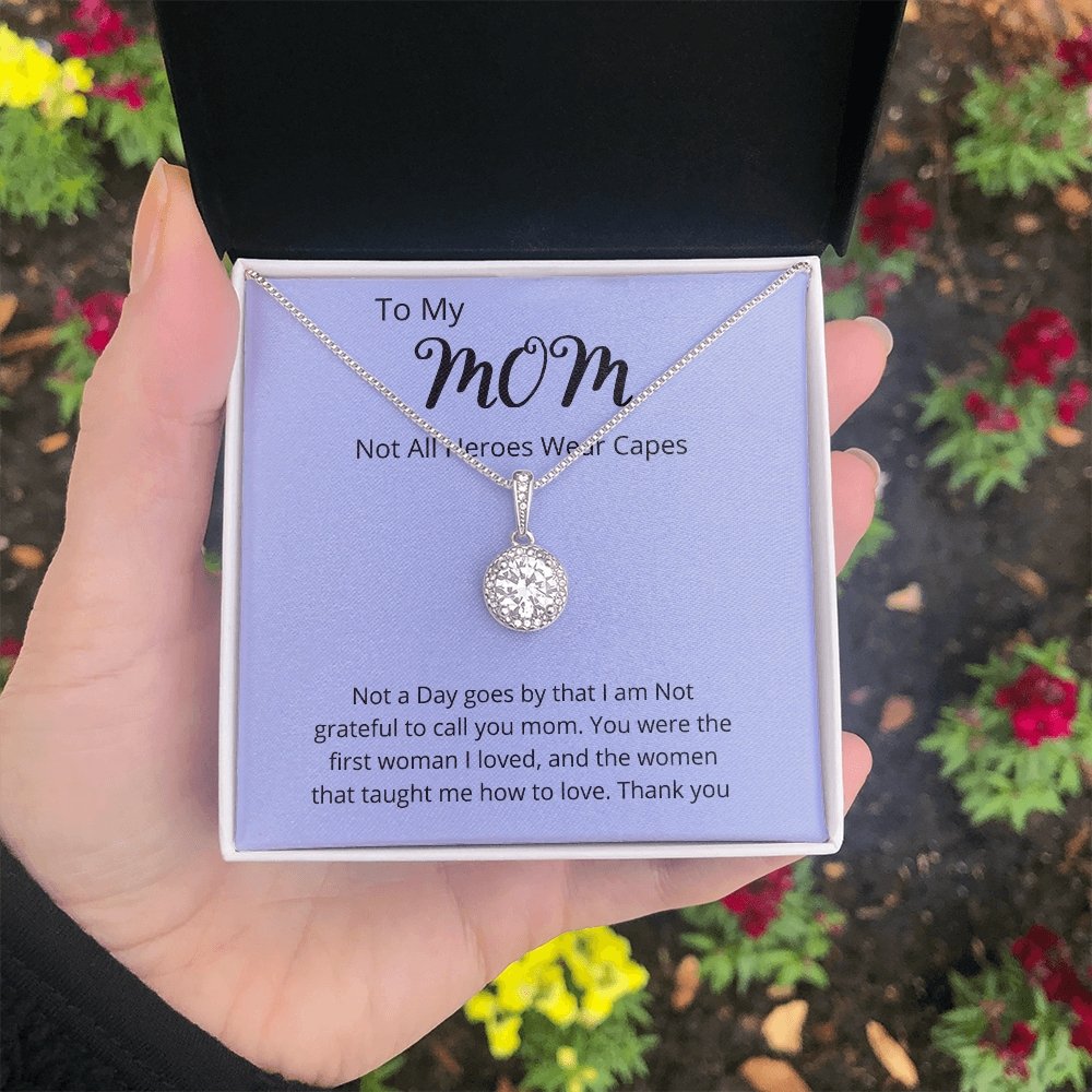 TO MY MOM | NOT ALL HEROES WEAR CAPES | Jewelry | C30187TR, lx-C30187, PB23-WOOD, PROD-2025601, PT-2646, TNM-1, USER-43062 | TageUnlimited