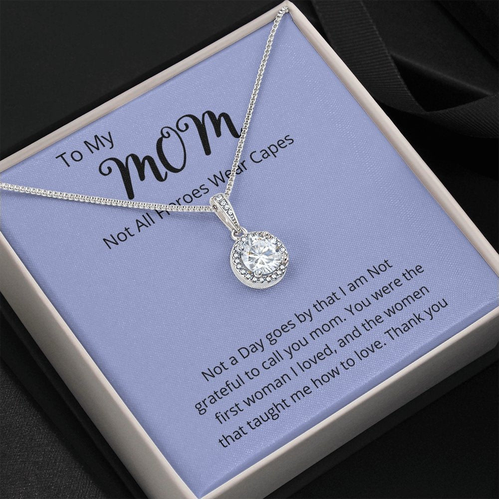TO MY MOM | NOT ALL HEROES WEAR CAPES | Jewelry | C30187TR, lx-C30187, PB23-WOOD, PROD-2025601, PT-2646, TNM-1, USER-43062 | TageUnlimited