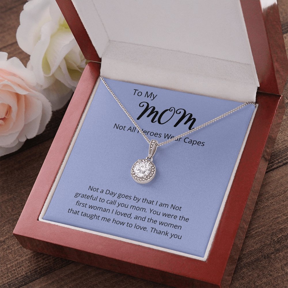 TO MY MOM | NOT ALL HEROES WEAR CAPES | Jewelry | C30187TR, lx-C30187, PB23-WOOD, PROD-2025601, PT-2646, TNM-1, USER-43062 | TageUnlimited