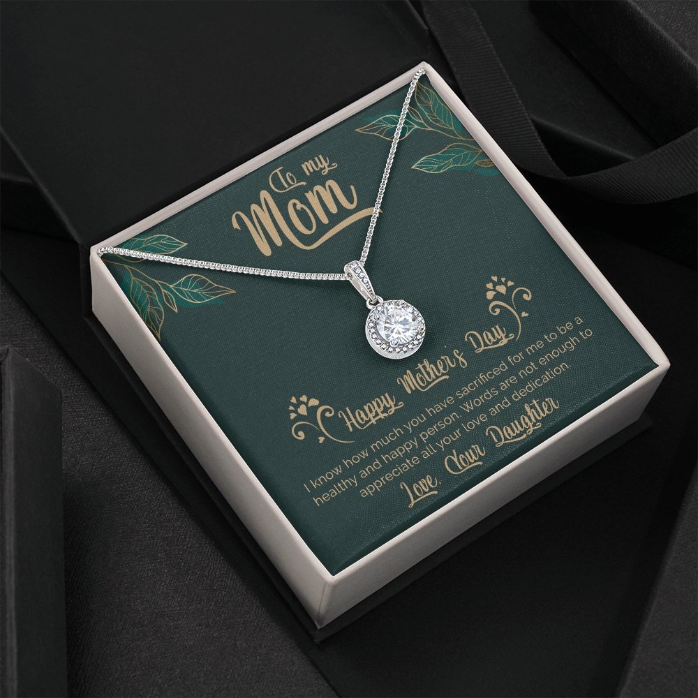 To My Mom | Words Are Not Enough | Jewelry | C30187TR, lx-C30187, PB23-WOOD, PROD-2008270, PT-2646, TNM-1, USER-43062 | TageUnlimited