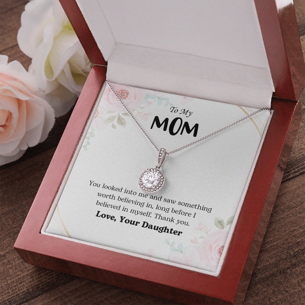 To My Mom | You Looked Into Me | Jewelry | C30187TR, lx-C30187, PB23-WOOD, PROD-2059242, PT-2646, TNM-1, USER-43062 | TageUnlimited