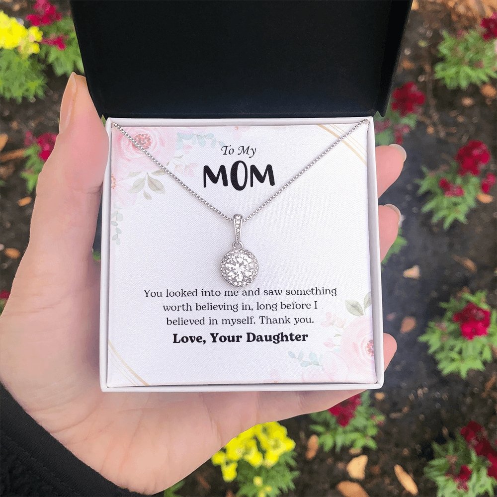 To My Mom | You Looked Into Me | Jewelry | C30187TR, lx-C30187, PB23-WOOD, PROD-2059242, PT-2646, TNM-1, USER-43062 | TageUnlimited