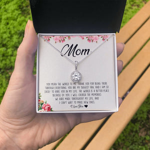To My Mom | You Mean The World To Me | Jewelry | C30187TR, lx-C30187, PB23-WOOD, PROD-2008178, PT-2646, TNM-1, USER-43062 | TageUnlimited