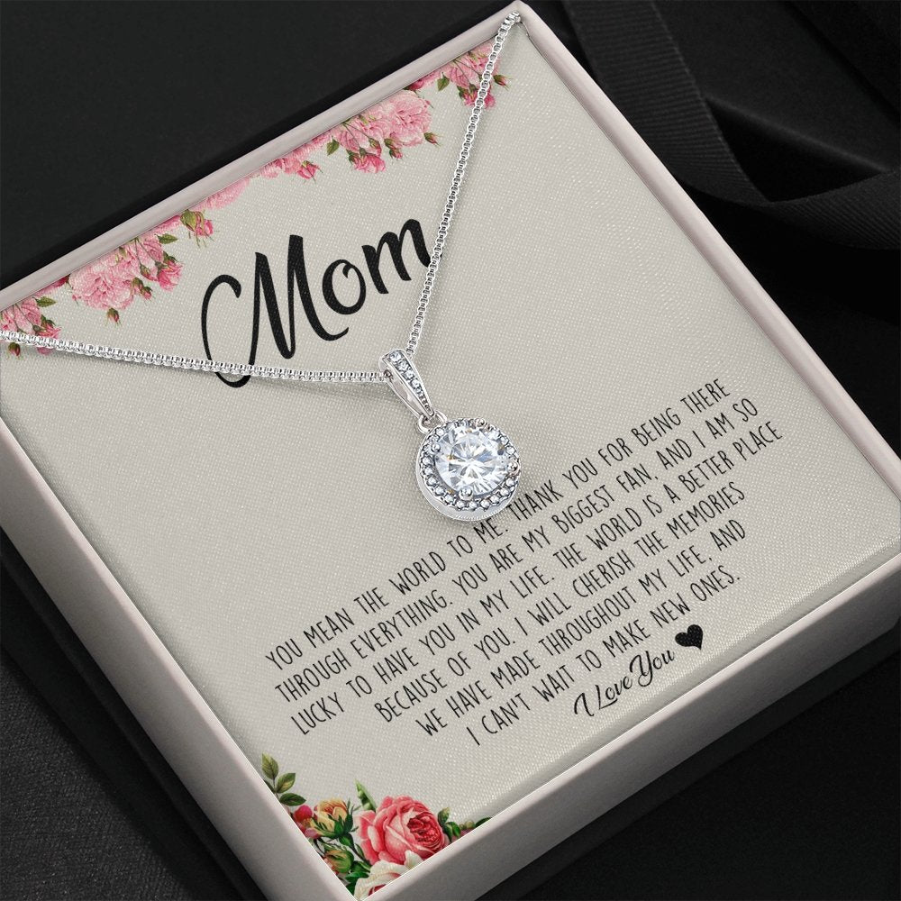 To My Mom | You Mean The World To Me | Jewelry | C30187TR, lx-C30187, PB23-WOOD, PROD-2008178, PT-2646, TNM-1, USER-43062 | TageUnlimited