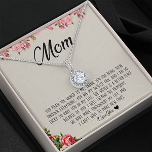 To My Mom | You Mean The World To Me | Jewelry | C30187TR, lx-C30187, PB23-WOOD, PROD-2008178, PT-2646, TNM-1, USER-43062 | TageUnlimited
