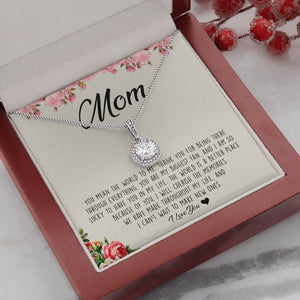 To My Mom | You Mean The World To Me | Jewelry | C30187TR, lx-C30187, PB23-WOOD, PROD-2008178, PT-2646, TNM-1, USER-43062 | TageUnlimited