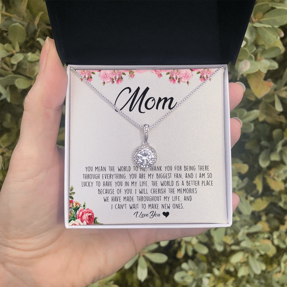 To My Mom | You Mean The World To Me | Jewelry | C30187TR, lx-C30187, PB23-WOOD, PROD-2008178, PT-2646, TNM-1, USER-43062 | TageUnlimited
