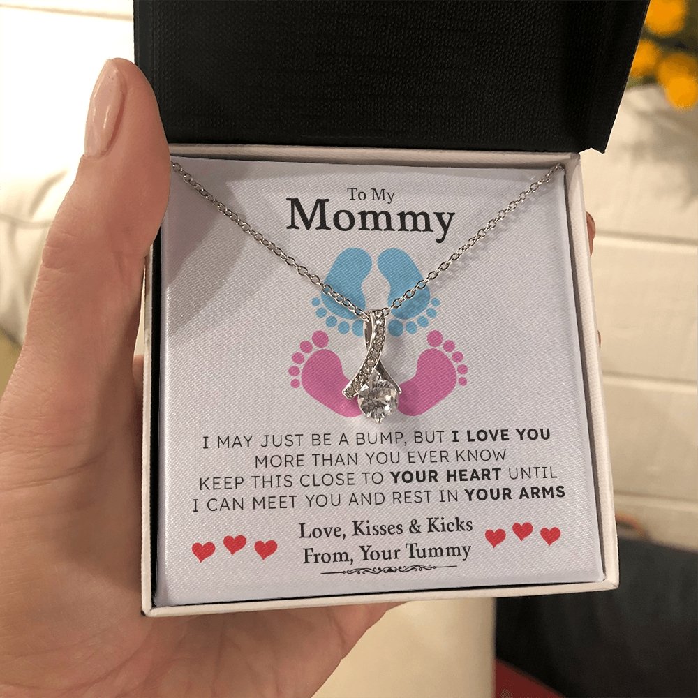 To My Mommy | I May Just Be A Bump 💗💙 | Jewelry | C30084TG, C30084TR, lx-C30084, PB23-WOOD, PROD-1875625, PT-930, TNM-1, USER-43062 | TageUnlimited
