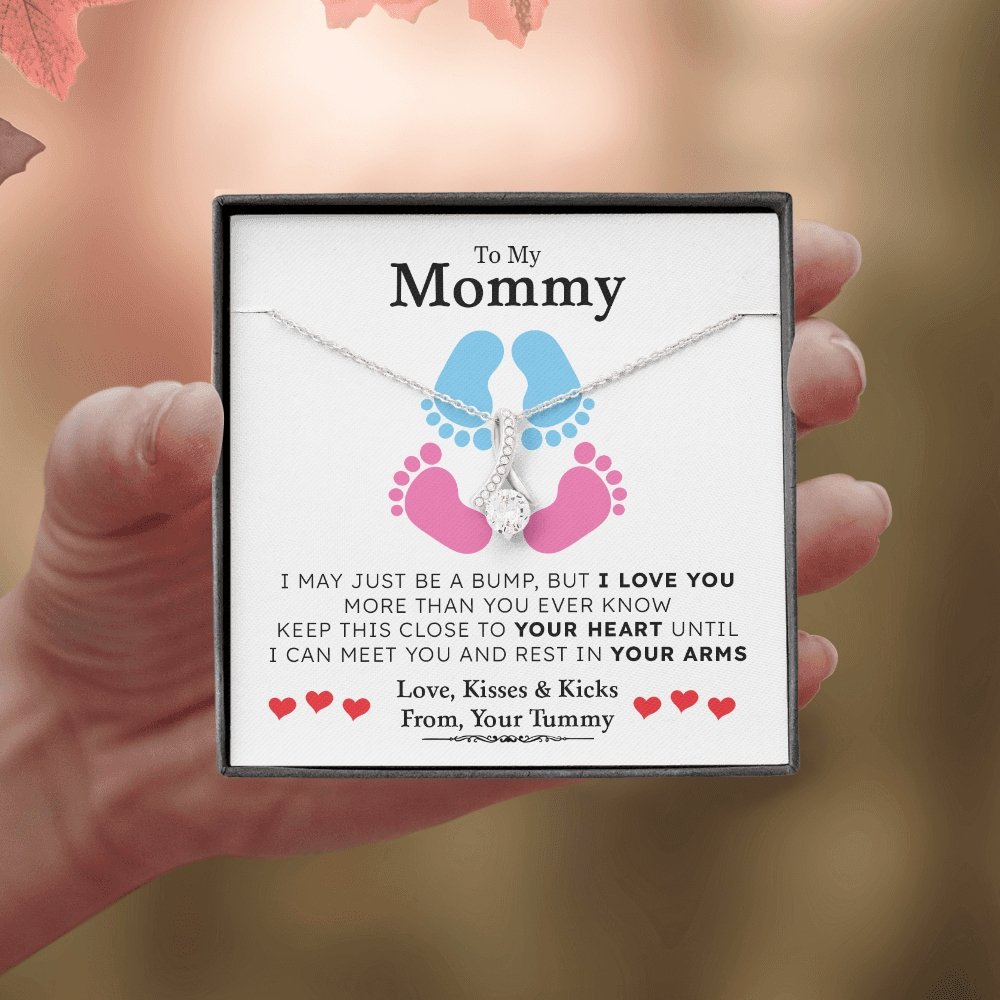 To My Mommy | I May Just Be A Bump 💗💙 | Jewelry | C30084TG, C30084TR, lx-C30084, PB23-WOOD, PROD-1875625, PT-930, TNM-1, USER-43062 | TageUnlimited