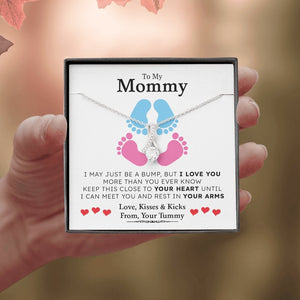 To My Mommy | I May Just Be A Bump 💗💙 | Jewelry | C30084TG, C30084TR, lx-C30084, PB23-WOOD, PROD-1875625, PT-930, TNM-1, USER-43062 | TageUnlimited