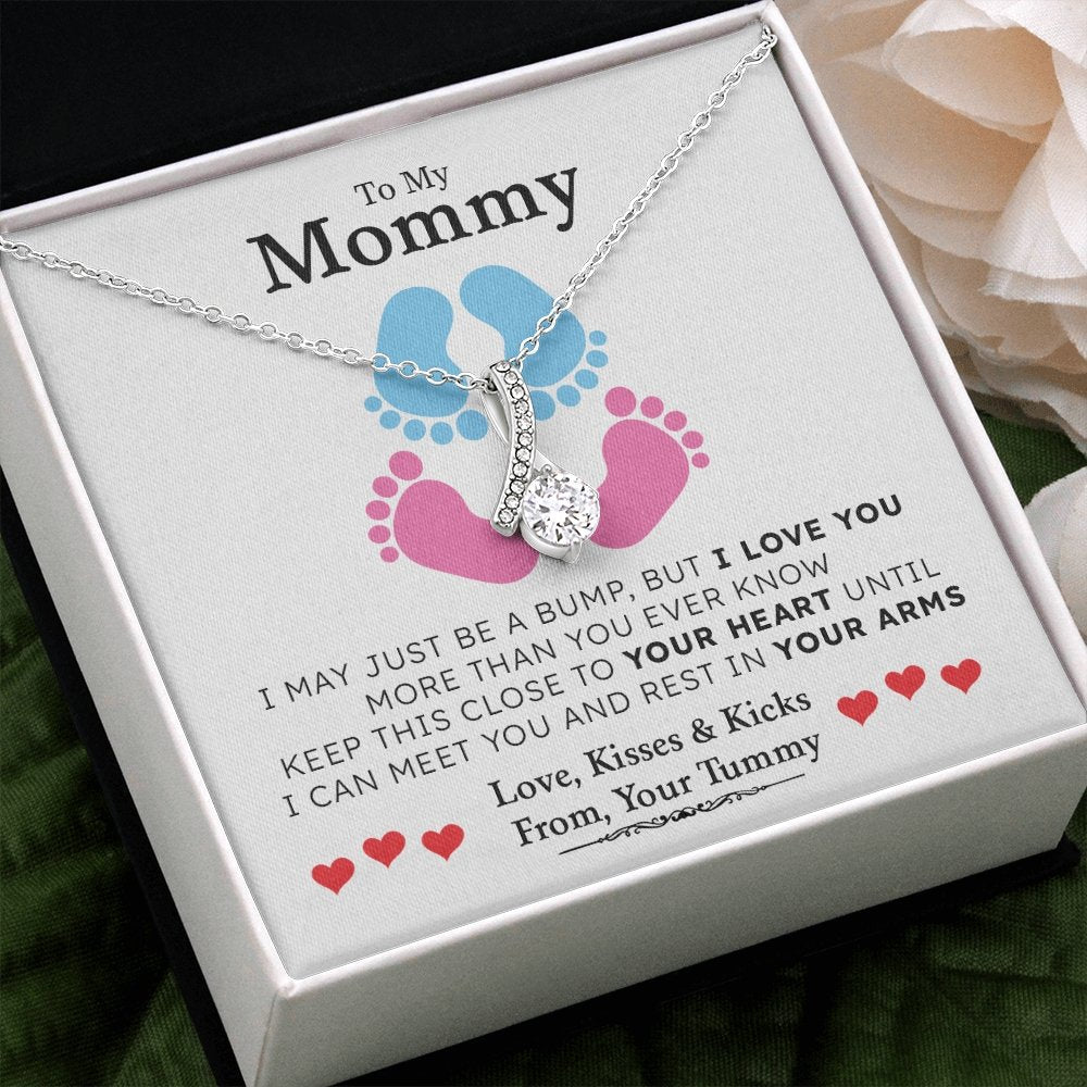 To My Mommy | I May Just Be A Bump 💗💙 | Jewelry | C30084TG, C30084TR, lx-C30084, PB23-WOOD, PROD-1875625, PT-930, TNM-1, USER-43062 | TageUnlimited