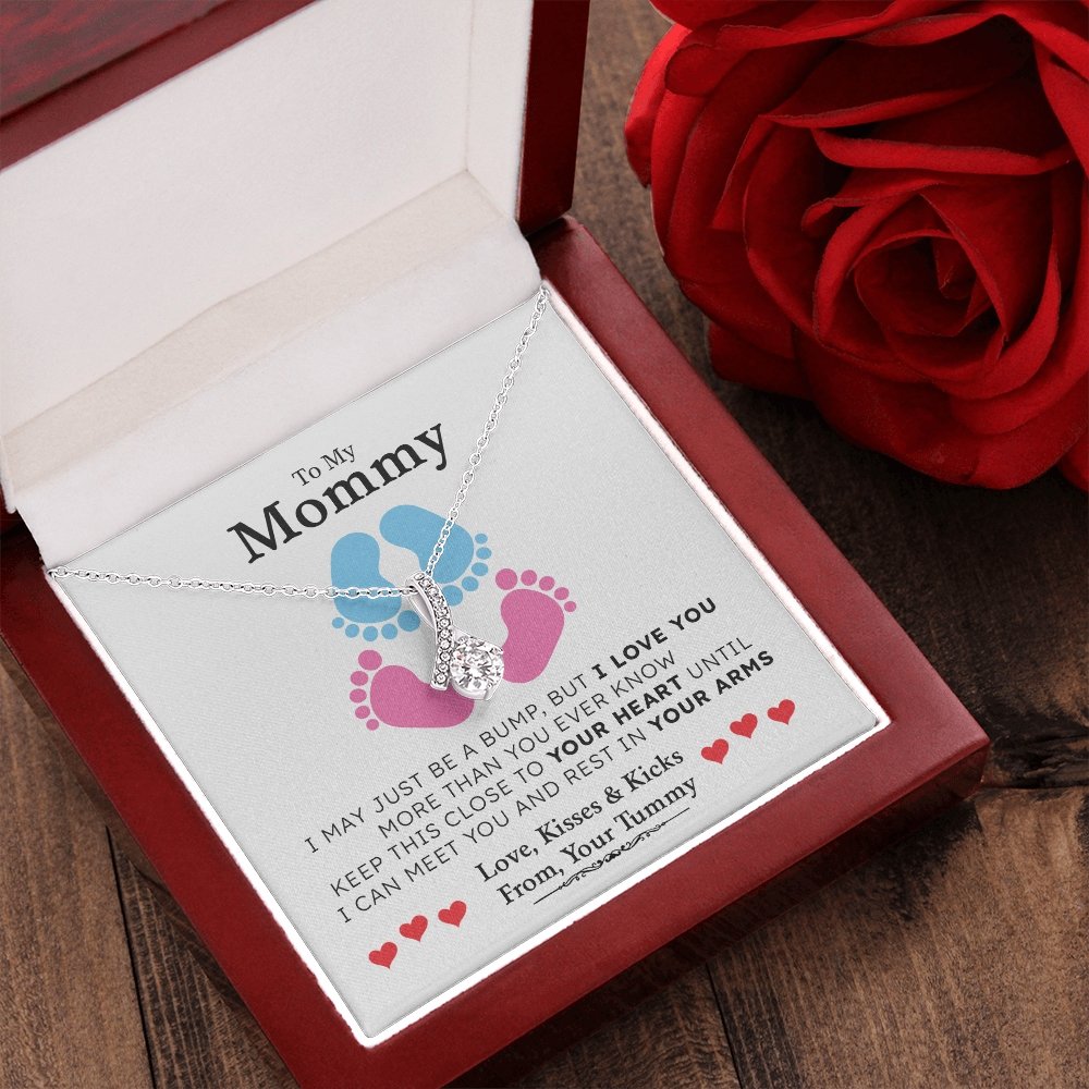 To My Mommy | I May Just Be A Bump 💗💙 | Jewelry | C30084TG, C30084TR, lx-C30084, PB23-WOOD, PROD-1875625, PT-930, TNM-1, USER-43062 | TageUnlimited