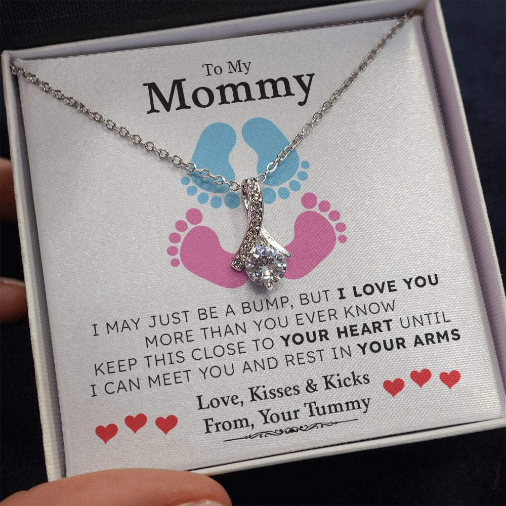 To My Mommy | I May Just Be A Bump 💗💙 | Jewelry | C30084TG, C30084TR, lx-C30084, PB23-WOOD, PROD-1875625, PT-930, TNM-1, USER-43062 | TageUnlimited