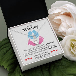 To My Mommy | I May Just Be A Bump 💗💙 | Jewelry | C30084TG, C30084TR, lx-C30084, PB23-WOOD, PROD-1875625, PT-930, TNM-1, USER-43062 | TageUnlimited