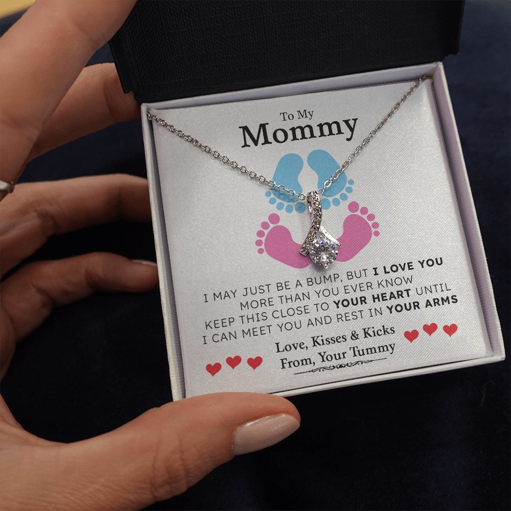 To My Mommy | I May Just Be A Bump 💗💙 | Jewelry | C30084TG, C30084TR, lx-C30084, PB23-WOOD, PROD-1875625, PT-930, TNM-1, USER-43062 | TageUnlimited