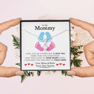 To My Mommy | I May Just Be A Bump 💗💙 | Jewelry | C30084TG, C30084TR, lx-C30084, PB23-WOOD, PROD-1875625, PT-930, TNM-1, USER-43062 | TageUnlimited