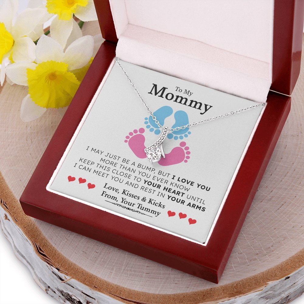To My Mommy | I May Just Be A Bump 💗💙 | Jewelry | C30084TG, C30084TR, lx-C30084, PB23-WOOD, PROD-1875625, PT-930, TNM-1, USER-43062 | TageUnlimited