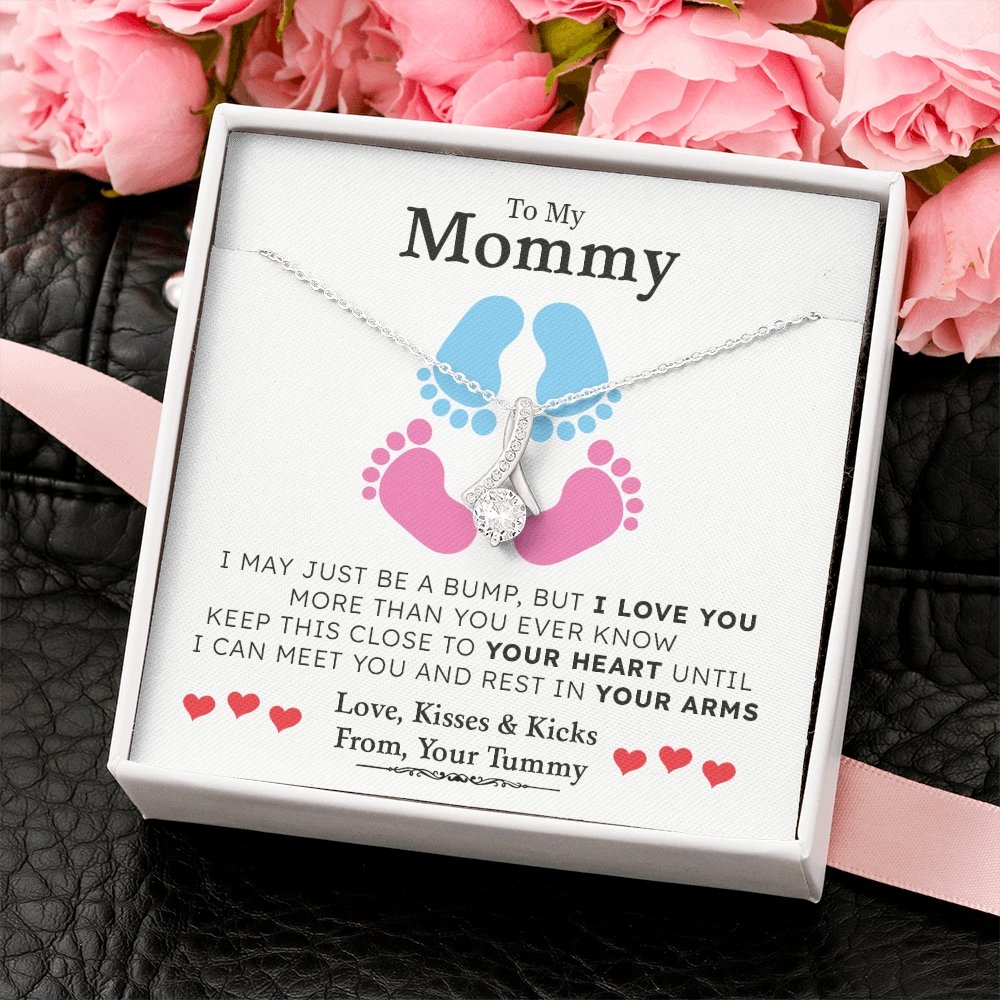 To My Mommy | I May Just Be A Bump 💗💙 | Jewelry | C30084TG, C30084TR, lx-C30084, PB23-WOOD, PROD-1875625, PT-930, TNM-1, USER-43062 | TageUnlimited