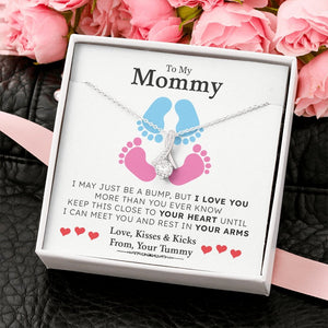 To My Mommy | I May Just Be A Bump 💗💙 | Jewelry | C30084TG, C30084TR, lx-C30084, PB23-WOOD, PROD-1875625, PT-930, TNM-1, USER-43062 | TageUnlimited