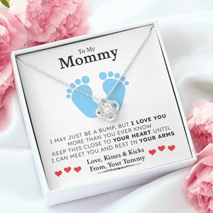 To my Mommy | I May Just Be A Bump 💙💎(Love Knot Necklace) | Jewelry | C30011TG, C30011TR, lx-C30011, PB23-WOOD, PROD-1875621, PT-922, TNM-1, USER-43062 | TageUnlimited