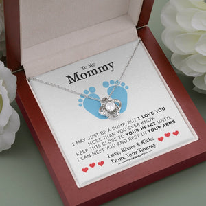 To my Mommy | I May Just Be A Bump 💙💎(Love Knot Necklace) | Jewelry | C30011TG, C30011TR, lx-C30011, PB23-WOOD, PROD-1875621, PT-922, TNM-1, USER-43062 | TageUnlimited