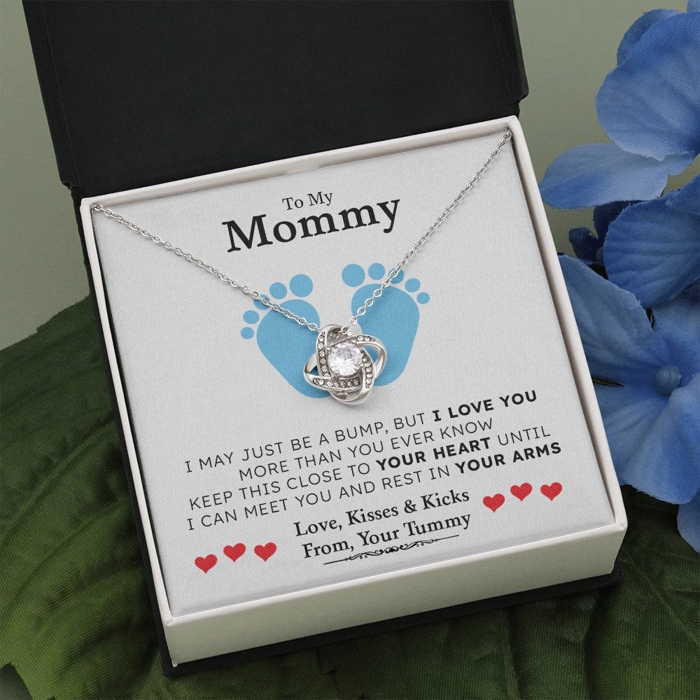 To my Mommy | I May Just Be A Bump 💙💎(Love Knot Necklace) | Jewelry | C30011TG, C30011TR, lx-C30011, PB23-WOOD, PROD-1875621, PT-922, TNM-1, USER-43062 | TageUnlimited