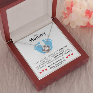 To my Mommy | I May Just Be A Bump 💙💎(Love Knot Necklace) | Jewelry | C30011TG, C30011TR, lx-C30011, PB23-WOOD, PROD-1875621, PT-922, TNM-1, USER-43062 | TageUnlimited
