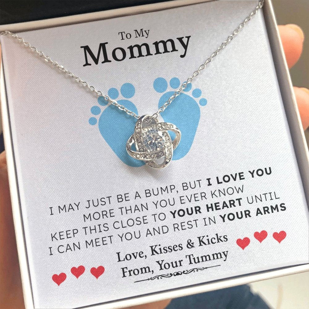 To my Mommy | I May Just Be A Bump 💙💎(Love Knot Necklace) | Jewelry | C30011TG, C30011TR, lx-C30011, PB23-WOOD, PROD-1875621, PT-922, TNM-1, USER-43062 | TageUnlimited