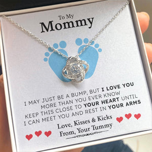 To my Mommy | I May Just Be A Bump 💙💎(Love Knot Necklace) | Jewelry | C30011TG, C30011TR, lx-C30011, PB23-WOOD, PROD-1875621, PT-922, TNM-1, USER-43062 | TageUnlimited