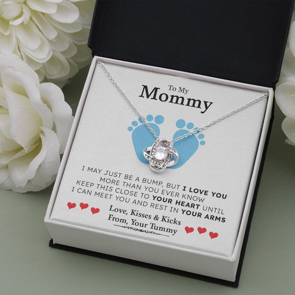 To my Mommy | I May Just Be A Bump 💙💎(Love Knot Necklace) | Jewelry | C30011TG, C30011TR, lx-C30011, PB23-WOOD, PROD-1875621, PT-922, TNM-1, USER-43062 | TageUnlimited