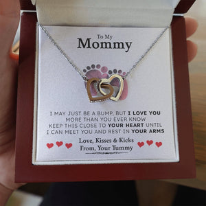 To my Mommy | I May Just Be A Bump ❤️💎(Two Hearts Necklace) | Jewelry | C30028T, C30028TG, lx-C30028, PB23-WOOD, PROD-1879231, PT-784, TNM-1, USER-43062 | TageUnlimited