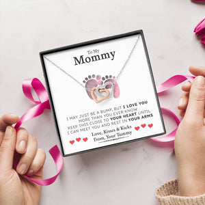 To my Mommy | I May Just Be A Bump ❤️💎(Two Hearts Necklace) | Jewelry | C30028T, C30028TG, lx-C30028, PB23-WOOD, PROD-1879231, PT-784, TNM-1, USER-43062 | TageUnlimited