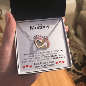 To my Mommy | I May Just Be A Bump ❤️💎(Two Hearts Necklace) | Jewelry | C30028T, C30028TG, lx-C30028, PB23-WOOD, PROD-1879231, PT-784, TNM-1, USER-43062 | TageUnlimited