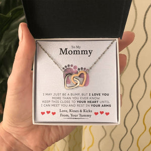 To my Mommy | I May Just Be A Bump ❤️💎(Two Hearts Necklace) | Jewelry | C30028T, C30028TG, lx-C30028, PB23-WOOD, PROD-1879231, PT-784, TNM-1, USER-43062 | TageUnlimited