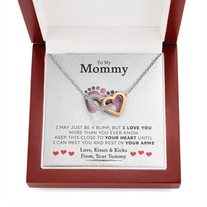 To my Mommy | I May Just Be A Bump ❤️💎(Two Hearts Necklace) | Jewelry | C30028T, C30028TG, lx-C30028, PB23-WOOD, PROD-1879231, PT-784, TNM-1, USER-43062 | TageUnlimited