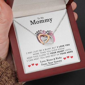To my Mommy | I May Just Be A Bump ❤️💎(Two Hearts Necklace) | Jewelry | C30028T, C30028TG, lx-C30028, PB23-WOOD, PROD-1879231, PT-784, TNM-1, USER-43062 | TageUnlimited